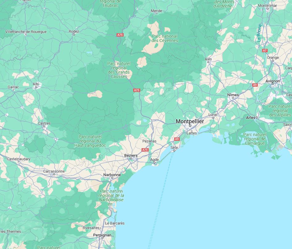 Carte des agences BRL eau potable